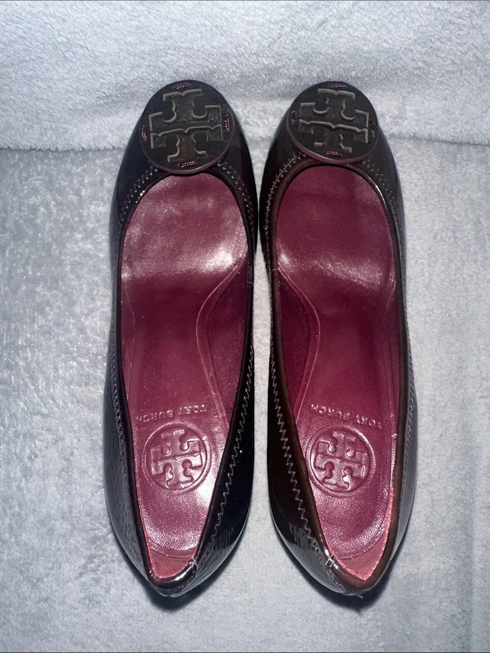 NWOB Tory Burch ‘Sally’ Patent Leather Wedge Slip-On Shoes - Size 8